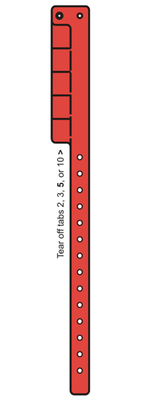 L-Shape Security Wristbands with ID Tabs