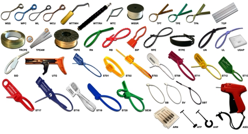 A selection of Cable Ties, Security Seals, Twist Ties and Wire Ties A selection of Cable Ties, Security Seals, Twist Ties and Wire Ties